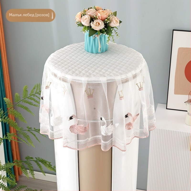 Калъф за климатик – кръгла дантелена бродерия, универсален, модерен минималистичен стил