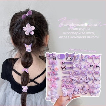 Детски фиби за коса с форма на панделка — ръчно изработени пластмасови аксесоари за коса, комплект 16 броя, серия Принцеса, за деца на възраст 3–10 години