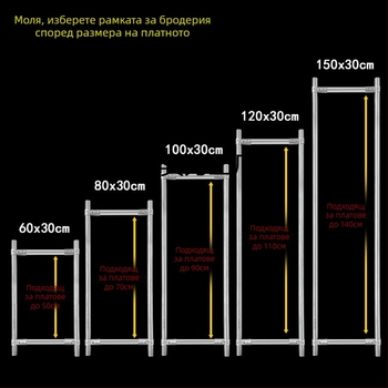 Регулируема рамка за кръстосано бродиране от неръждаема стомана