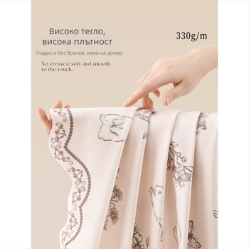 Покривка за нощно шкафче и край на леглото, античен пасторален стил, прахозащитен декоративен плат, полиестерно влакно, подходяща за всекидневна, спалня, кабинет и детска стая