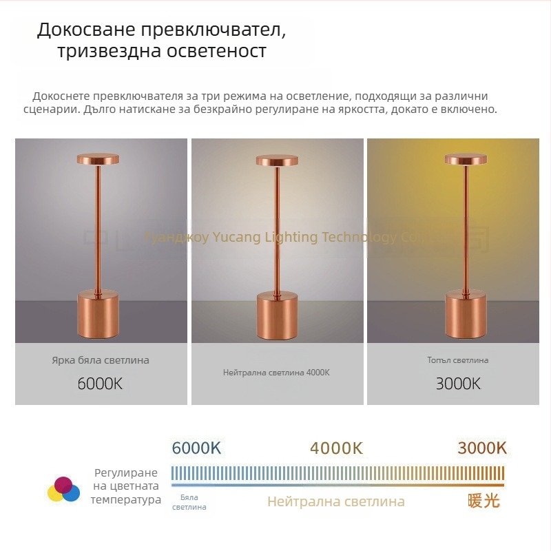 I-образна метална LED настолна лампа, прост модерен стил, модел Yczm-011, ≤36V