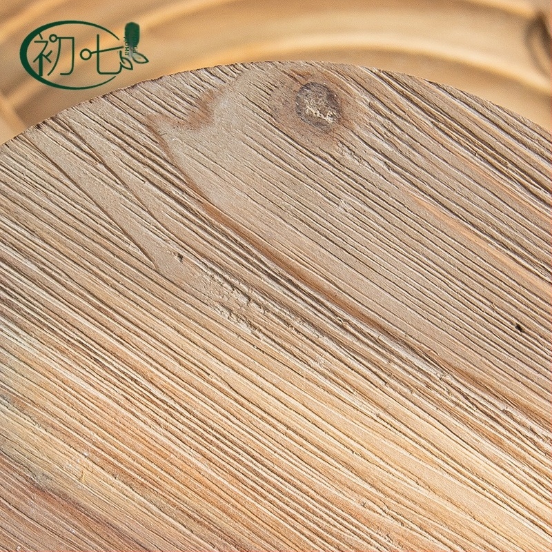 Френски ретро дърворезбован поднос за плодове, ръчна изработка от твърдо дърво, полирана повърхност, старинен дървен финиш, аксесоар за сватбена фотография