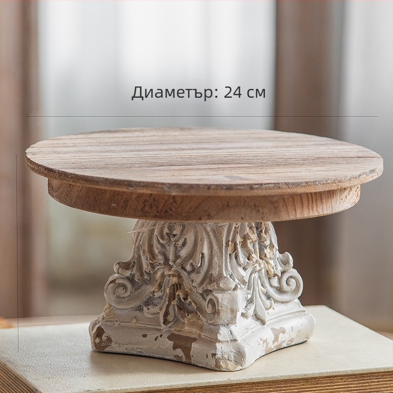 Френски ретро дърворезбован поднос за плодове, ръчна изработка от твърдо дърво, полирана повърхност, старинен дървен финиш, аксесоар за сватбена фотография