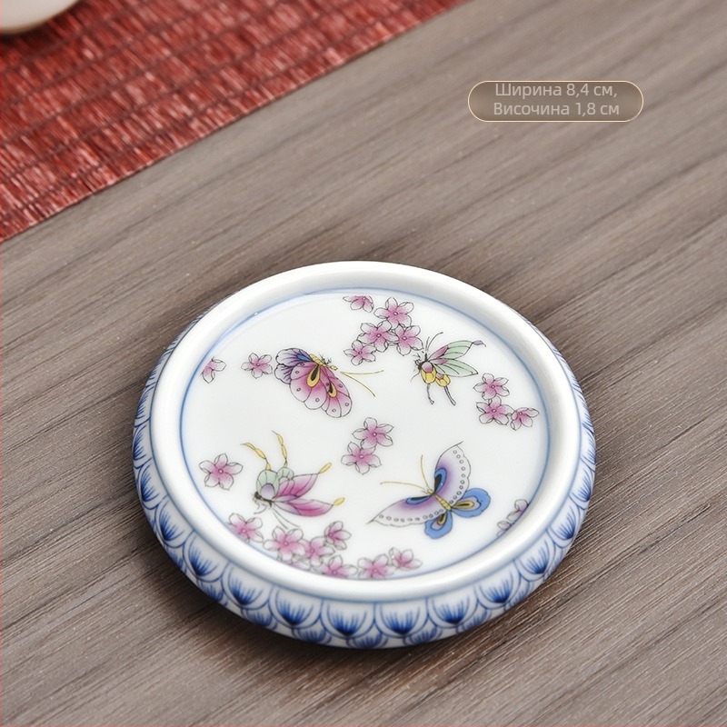 Керамични аксесоари за чайна церемония – държател за капак на чайник и подложка за чаши, произход Куанджоу, лято 2021, Нов китайски стил, тегло 0.1