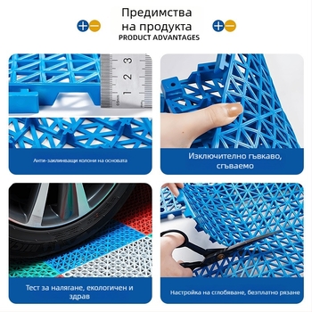 PVC подложка за под с дупков дизайн – антихлъзгаща, водоустойчива и износоустойчива, за душ, кухня, баня, тоалетна и басейн