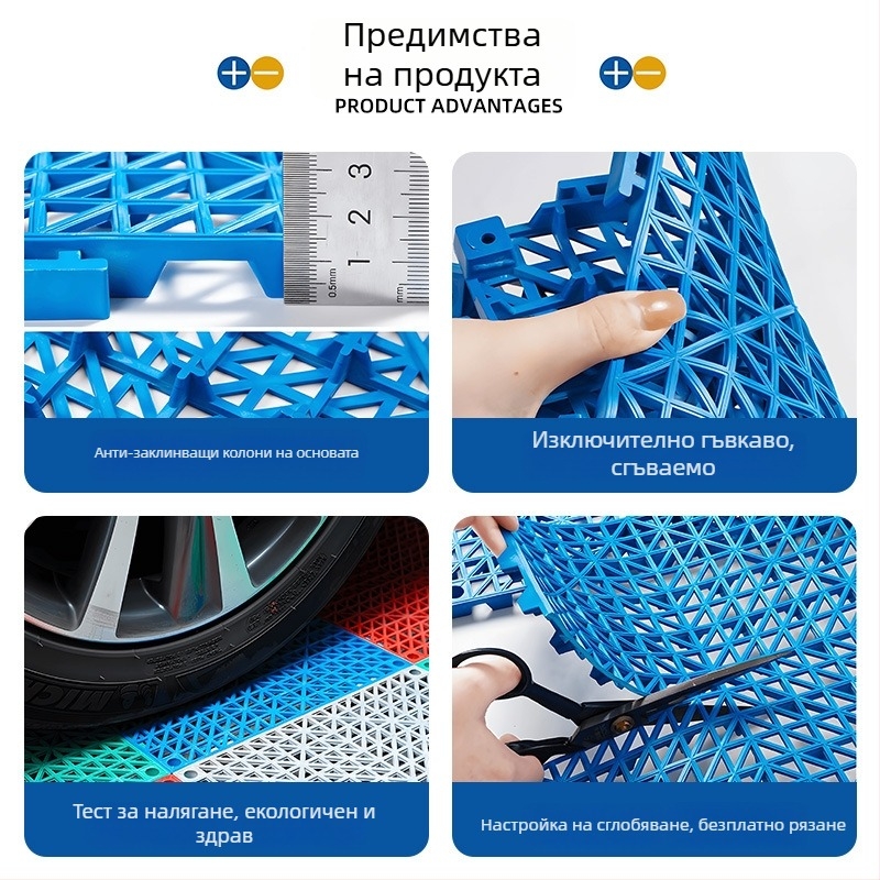 PVC подложка за под с дупков дизайн – антихлъзгаща, водоустойчива и износоустойчива, за душ, кухня, баня, тоалетна и басейн