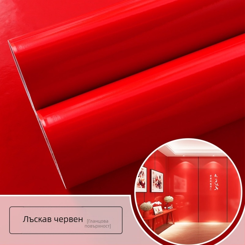 Стикер за стена – алуминиево фолио, дървесен модел, водоустойчив за външна употреба, огледален стил