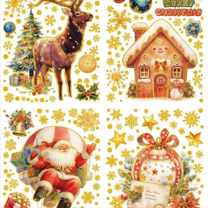 Декоративен стенен стикер със снежен узор – PVC, 1 брой, декоративни стенни стикери, подходящ за хол, спалня, кабинет, кухня, баня, антре, балкон и търговски помещения