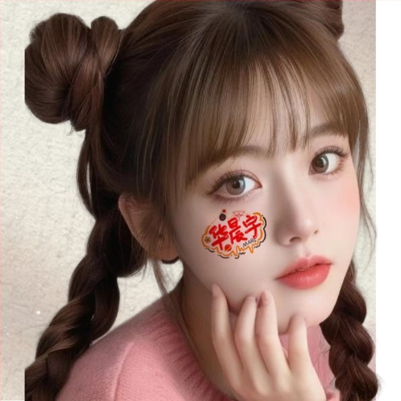 Хуа Ченюй тату стикер за лице – Марс концерт, блестящ водоустойчив, алуминиево фолио