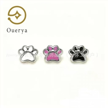 Обеци от титиева сплав, капково емайл с мотиви котешка лапа и лапа на мечка, геометричен дизайн, полирана повърхност