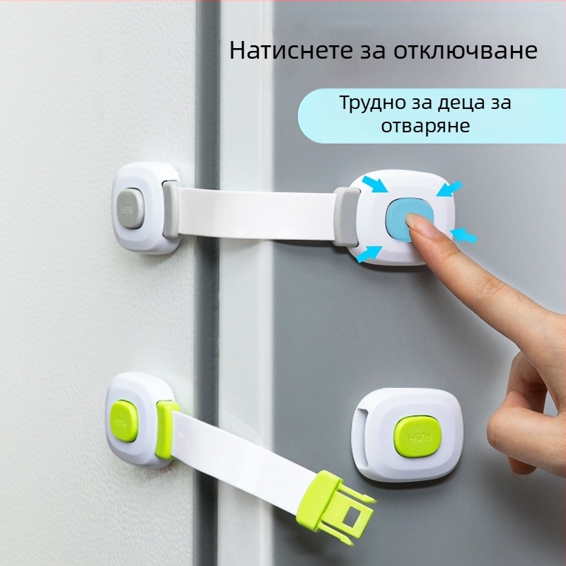 Ключалка тип A за врати и чекмеджета, модел yx-drawer latch, ABS/PVC материал, дизайн с двойна щипка, приложение за хладилник, врати и чекмеджета