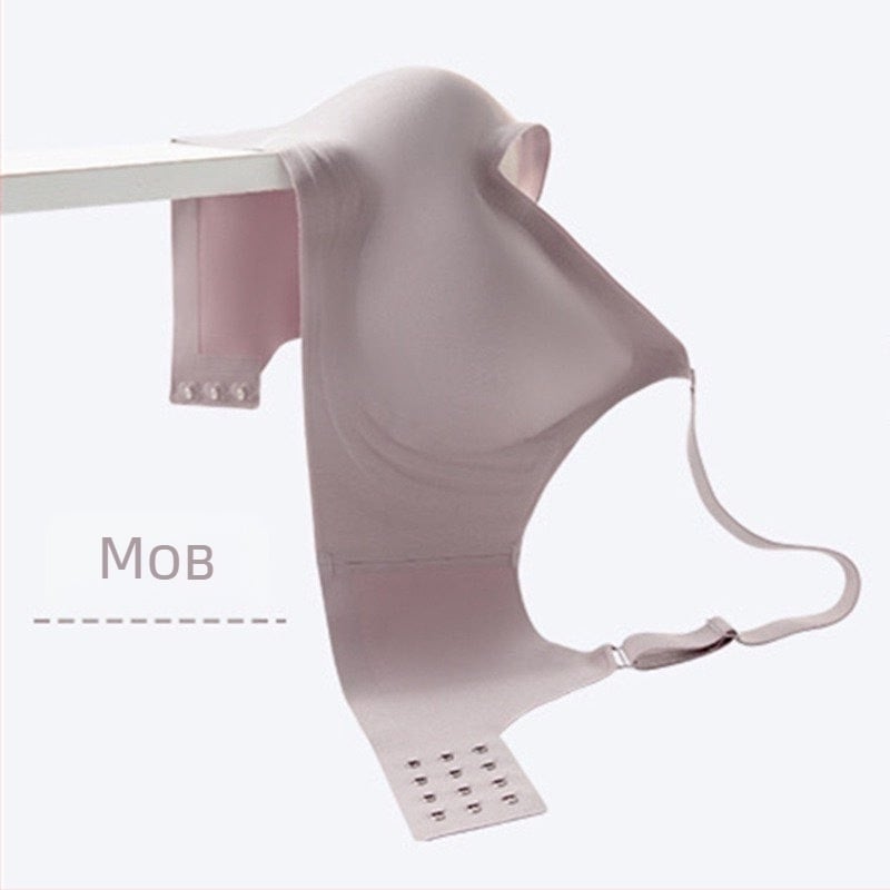 Безшевен сутиен за жените с малък бюст, тънък, против увисване, мек подкрепящ, 3/4 чашка, чашка с горна част тънка, долна част дебела, фиксирани презрамки, заден двуреден закопчалка, найлон