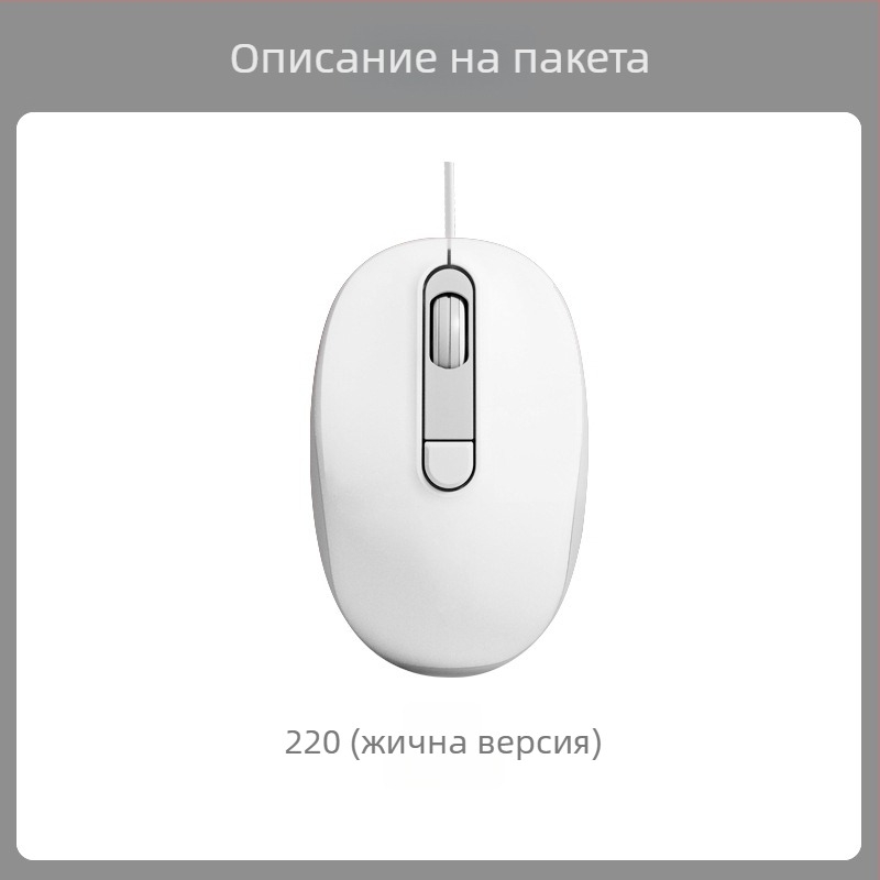 2025 нов модел безшумна кабелна мишка за офис и дом, стилен дизайн за дами, подходяща за лаптопи и настолни компютри, USB и Bluetooth връзка
