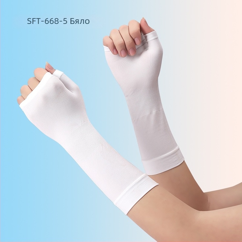 Ръкави Ice Silk, полиестер 71–80%, антиплъзгане, UV защита; за каране на велосипед и шофиране на открито; тънки