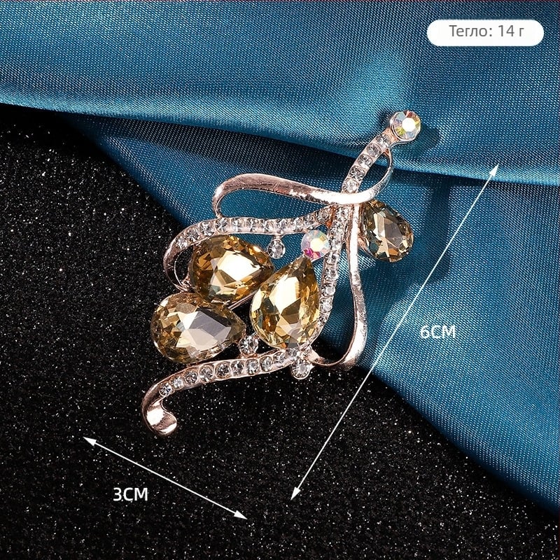 Брошка - унисекс дизайн с цвете, сплав, електроплакиране, корейски стил