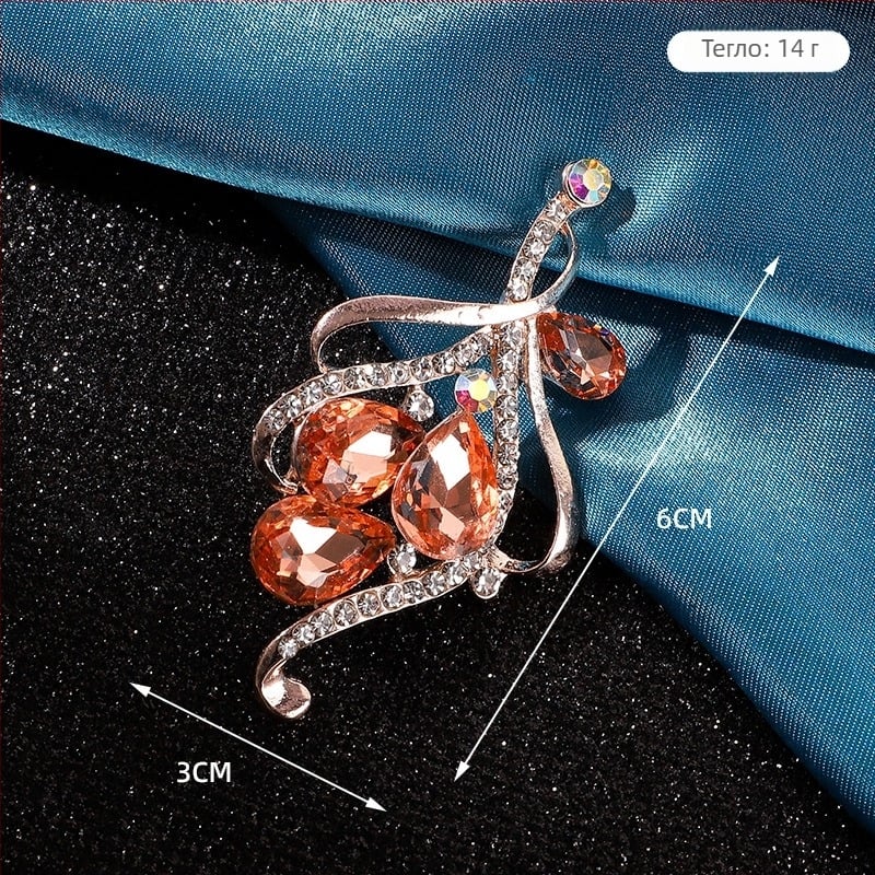 Брошка - унисекс дизайн с цвете, сплав, електроплакиране, корейски стил