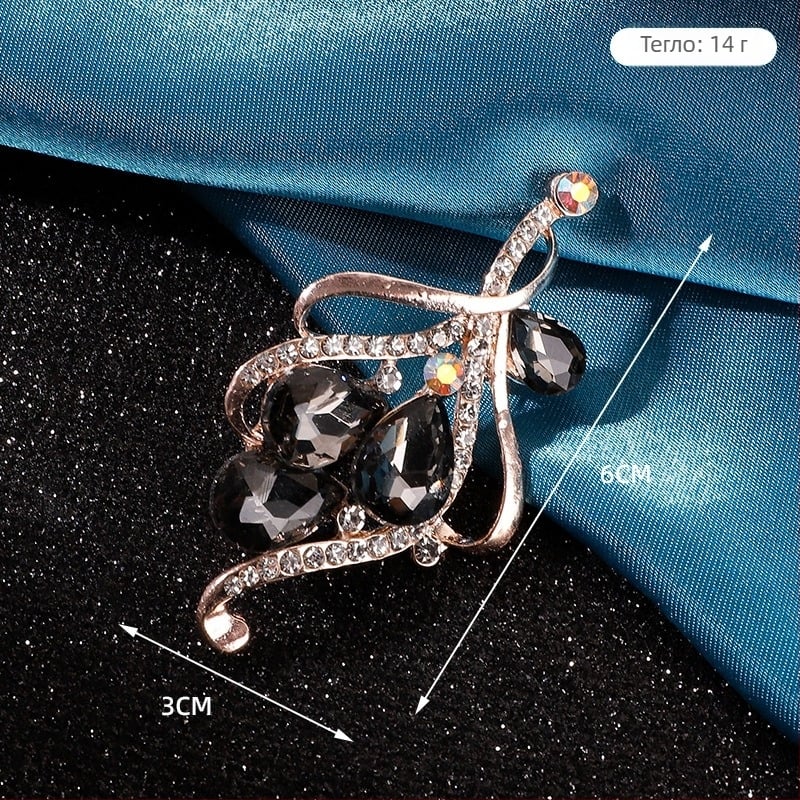 Брошка - унисекс дизайн с цвете, сплав, електроплакиране, корейски стил