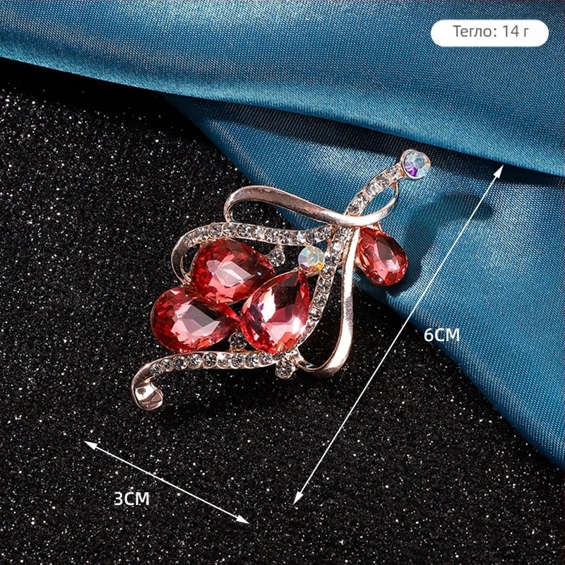 Брошка - унисекс дизайн с цвете, сплав, електроплакиране, корейски стил