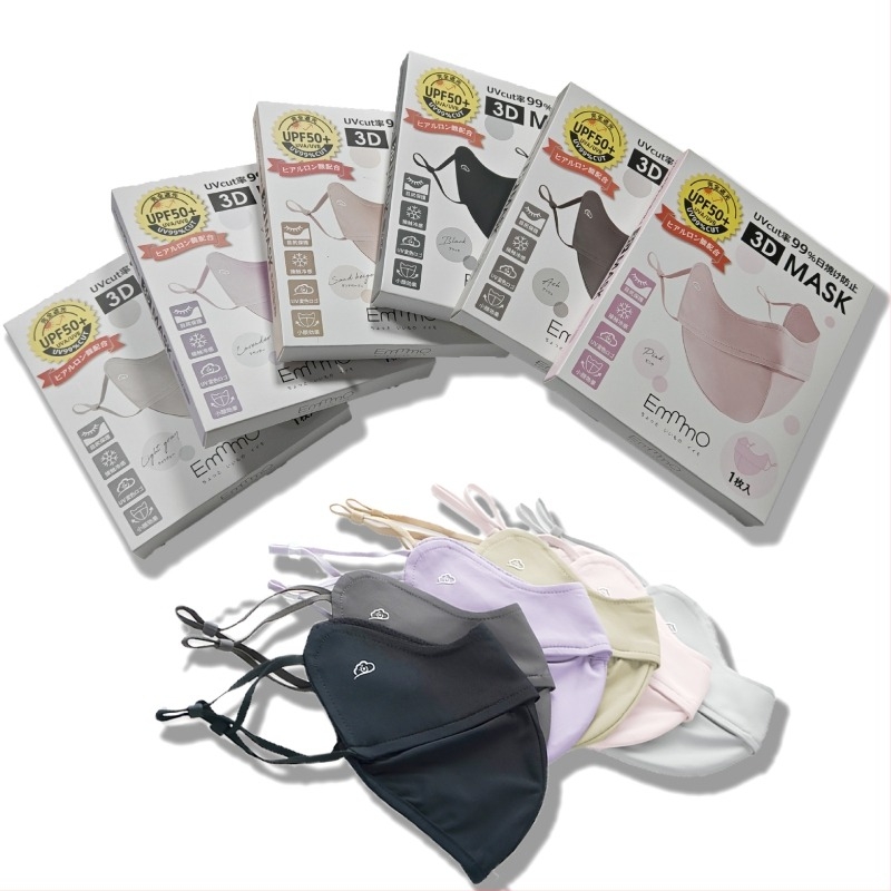 Ice Silk маска с хиалуронова киселина за защита на очите, носова тел, UV защита, охлаждане и дишаща материя Nylon-Spandex