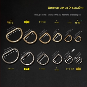 D-образна метална закопчалка за чанти, за презрамки – Zhuoyue; Марка: Zhuoyue; Материал: метал; Модел: Друг; Функция: Друга