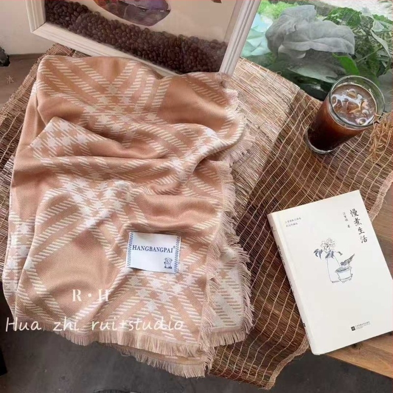 Шал от rayon, warp-knitted плат, каре шарка, запазва топлината, четири сезона