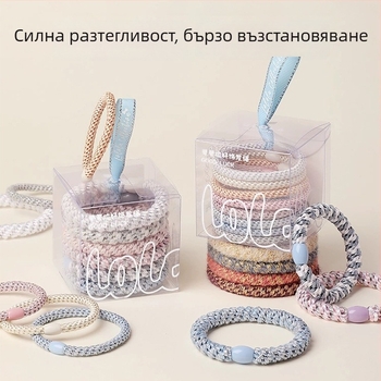 Аксесоар за коса – плетено въже за коса, ръчна изработка, смесени материали, стил: плитка, сезон: лято 2024