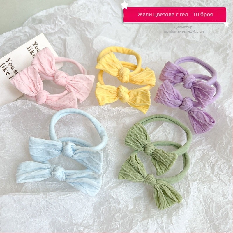 Детска лента за коса с панделка, нейлон, ръчна изработка, сладък стил, аксесоар за глава, Пролет 2023