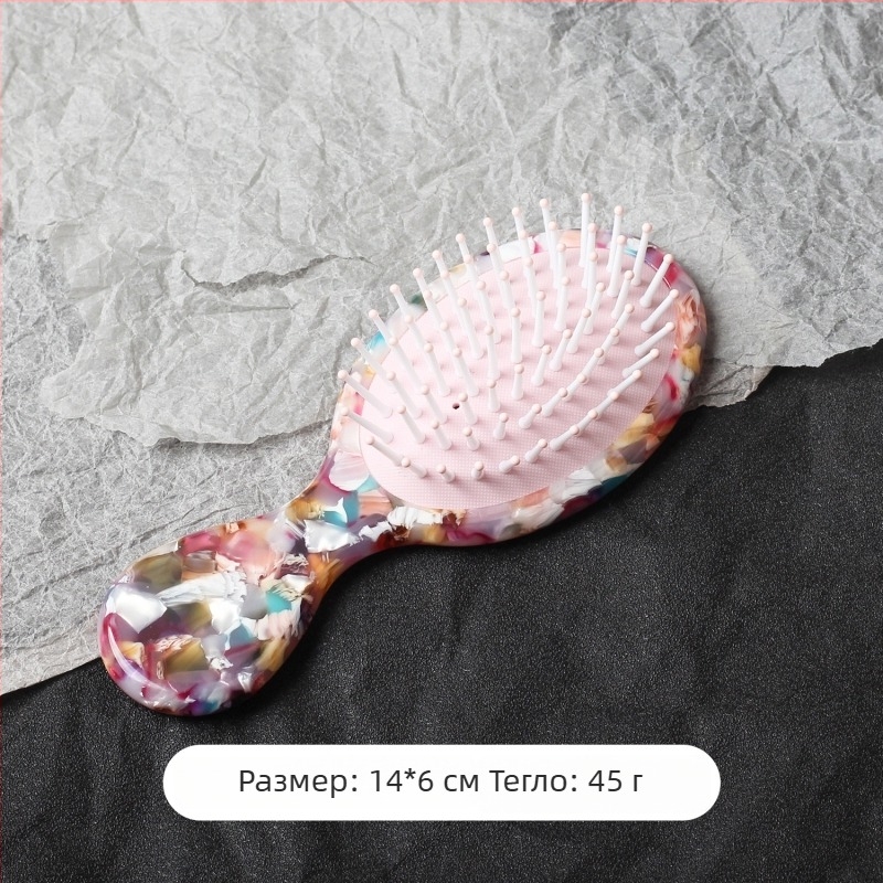 Ацетатен овален гребен за коса, ръчна изработка, женски стил