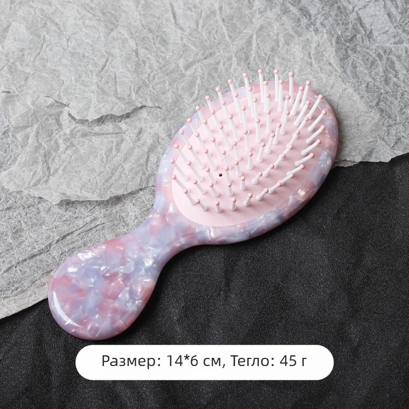 Ацетатен овален гребен за коса, ръчна изработка, женски стил