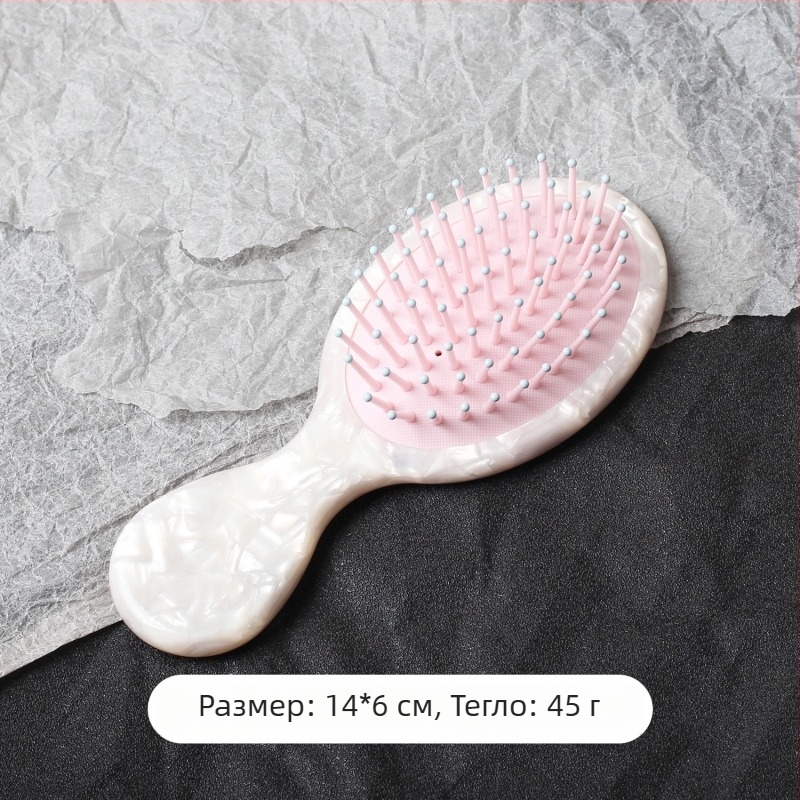 Ацетатен овален гребен за коса, ръчна изработка, женски стил