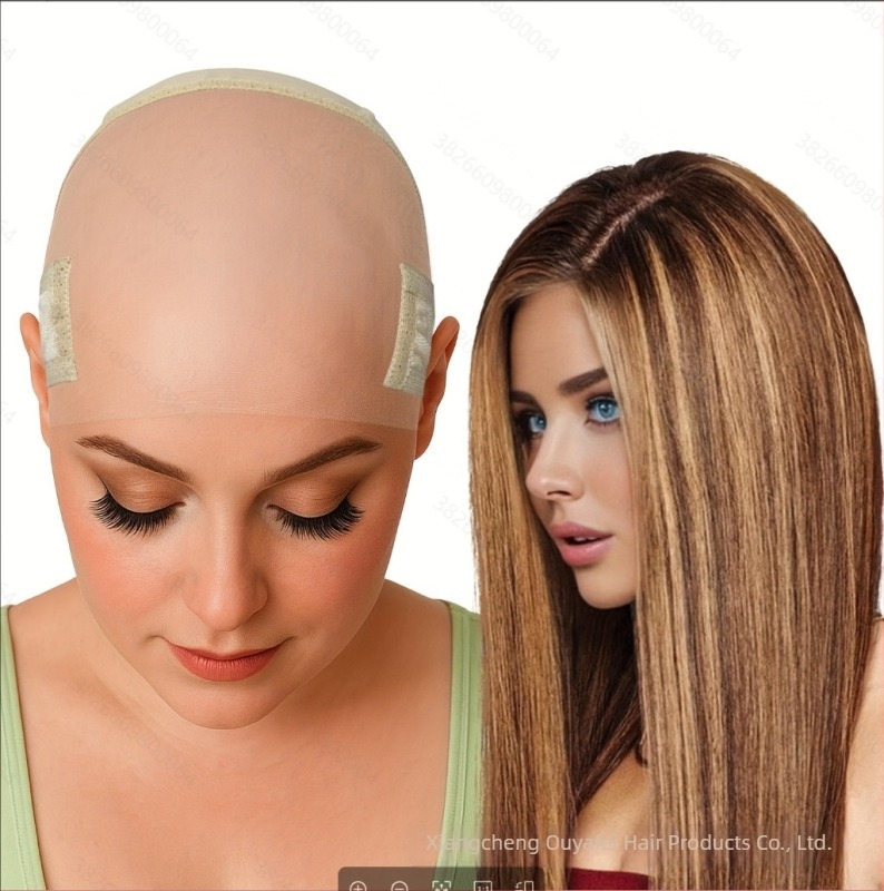 Мрежеста шапка за перука с кадифена дантела, U-образен купол, функция за обвиване на косата, 20 g