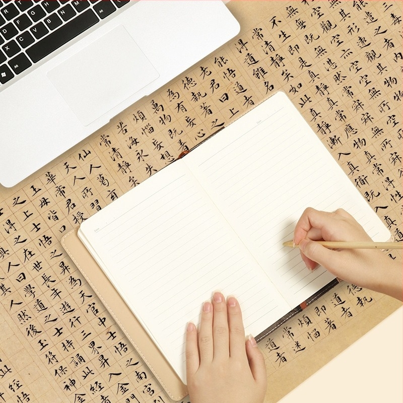 Гумирана подложка за бюро, двустранна, нехлъзгаща, OEM персонализиране, мотиви поезия и живопис