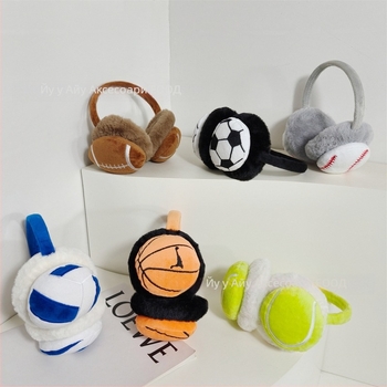 Детски зимни earmuffs от пух – карикатурен модел, дебели, запазват топлината, подходящи за колоездене на открито и пътувания