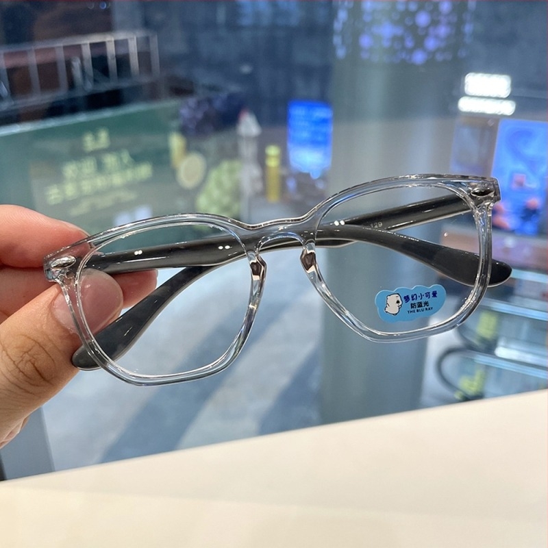 Детски очила за защита от синя светлина, силиконова рамка, лещи от смола, квадратен дизайн, UV400