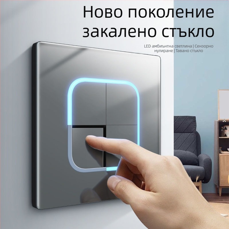 1-гнезден скрит USB изход със закален стъклен превключвател, 86 тип, LED индикатор, монтаж 60×60 мм, медно-фосфор бронзови контакти