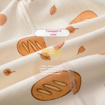 Гащеризон за новородени, 100% памук, pull-over стил, дълъг ръкав, унисекс, за пролет/есен/зима