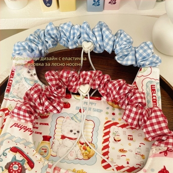 Кучешка кърпа за слюнки с Cartoon дизайн, марка Both pampering and joy, полиестер, стил принцеса