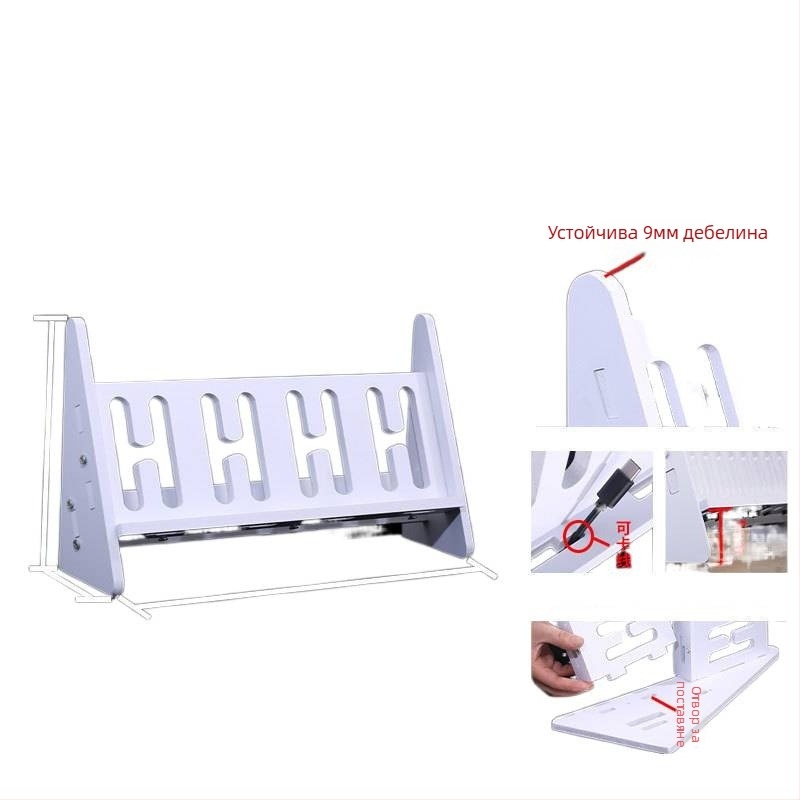 Телефонна стойка за настолно и подово закрепване, многопозиционна, PVC, прост стил, 3C сертифицирана