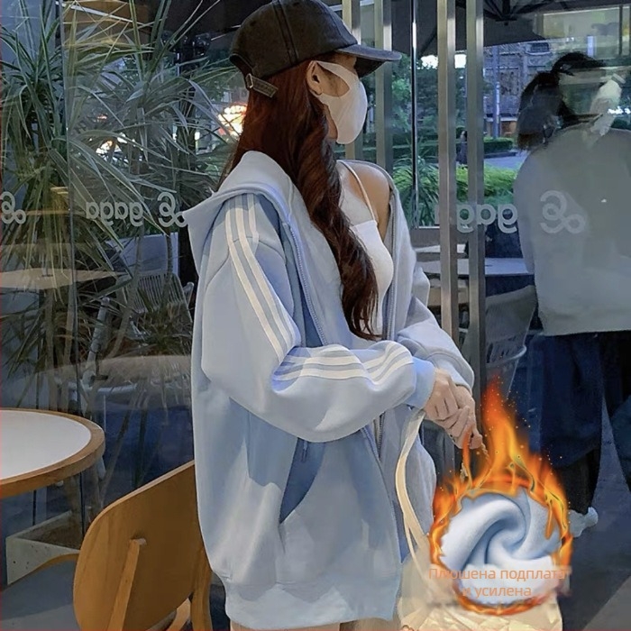 Дамско палто-кардиган с качулка, цип, джобове, свободна кройка, дълги ръкави, средна плътност