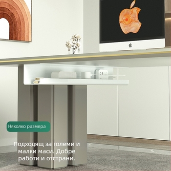 Държач за кабели под масата – PVC, прост стил навиване, за органайзер за кабели. EVERTE; Модел: Държач за кабели под масата