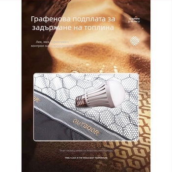 Мъжко памучно подплатено яке с качулка (Сваляща се яка; Удебелено; Цип за закопчаване; Множество джобове)