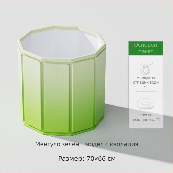 Сгъваема водоустойчива платнена вана за домашна употреба, дебела конструкция, без монтаж, за възрастни