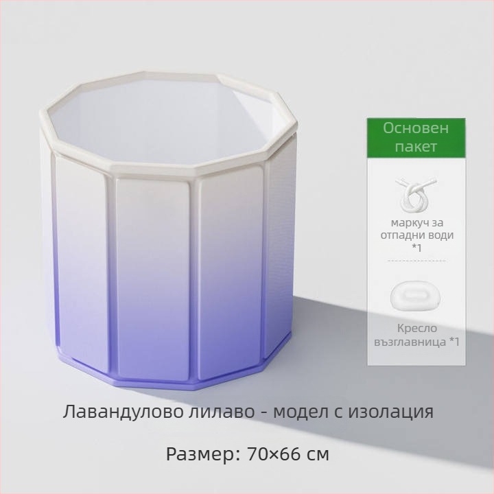 Сгъваема водоустойчива платнена вана за домашна употреба, дебела конструкция, без монтаж, за възрастни