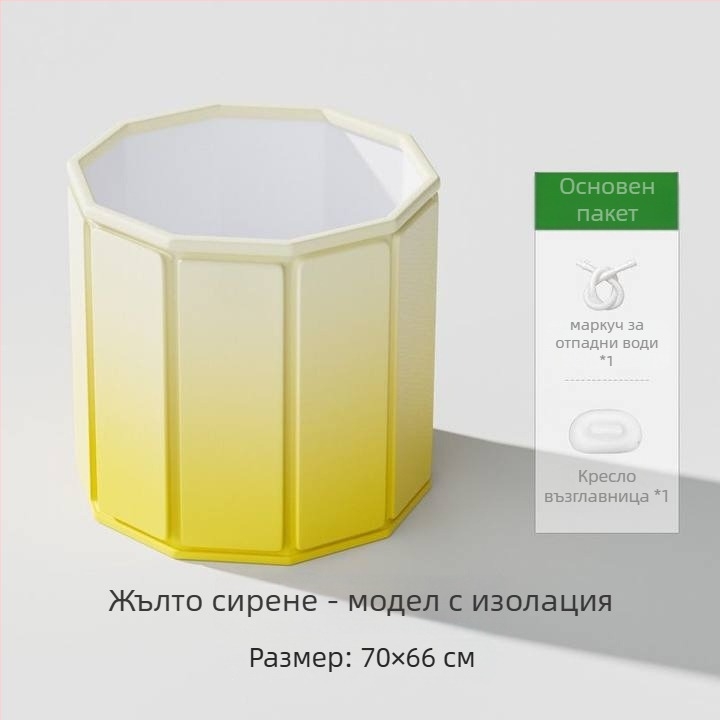 Сгъваема водоустойчива платнена вана за домашна употреба, дебела конструкция, без монтаж, за възрастни