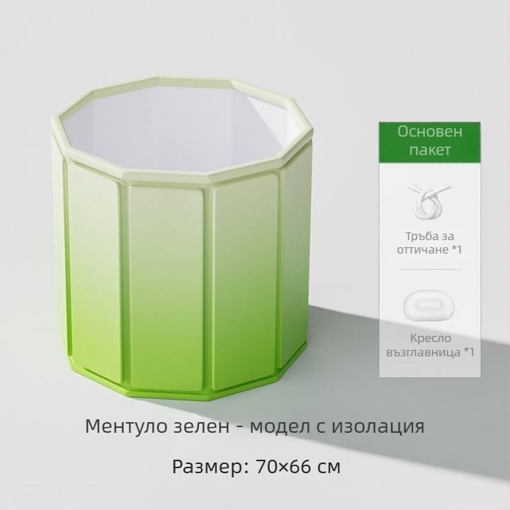 Сгъваема водоустойчива платнена вана за домашна употреба, дебела конструкция, без монтаж, за възрастни