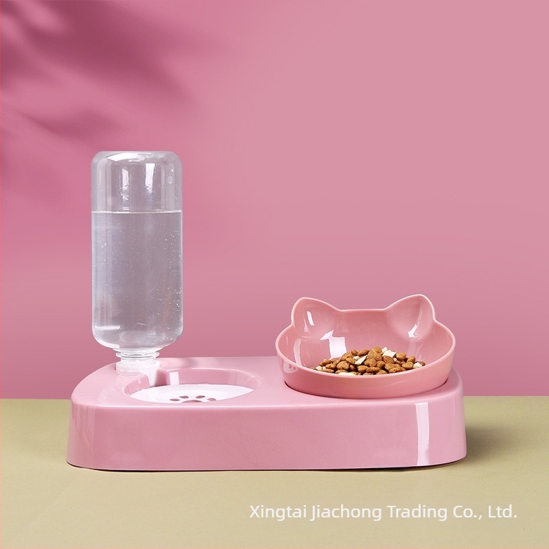 Котешка двойна купа с автоматично хранене - комплект