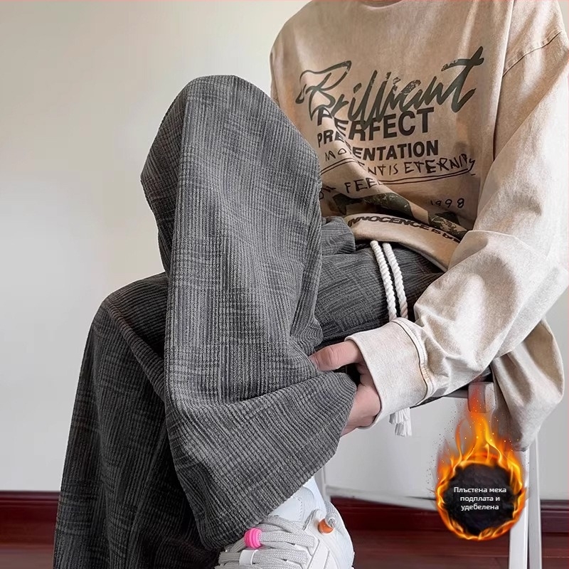 Панталони с решетъчен модел, прави крачоли, средна талия, японски свеж стил, плат от смесени химически влакна, лято 2025