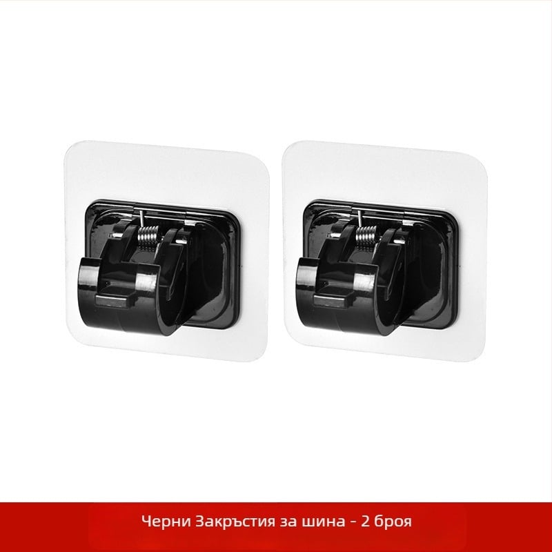 Безпробивна скоба за завесен прът с телескопично рамо – ABS, японски стил, единична кука