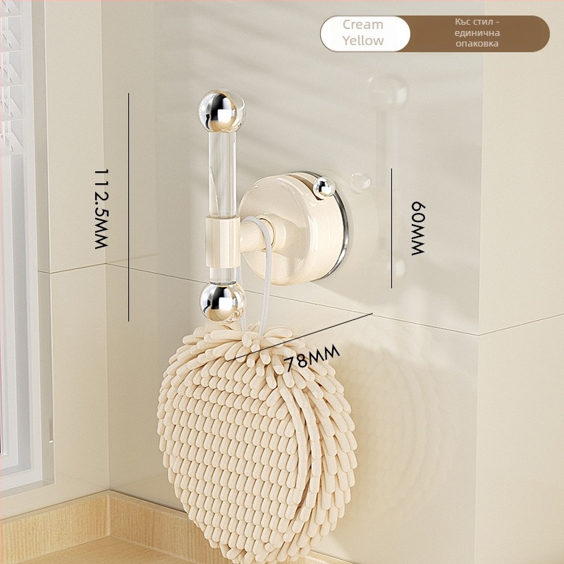 Пластмасов държач за кухненска салфетка със suction cup, стенен монтаж, носи до 3 кг, подходящ за баня, кухня и хол