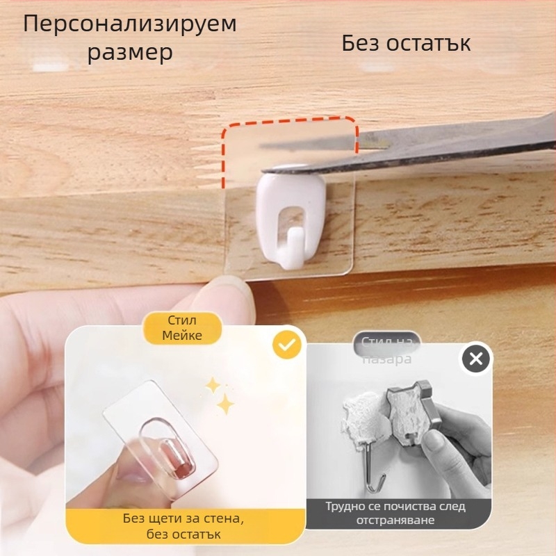 Meike адхезивна закачалка ABS, единичен дизайн, модерен минимализъм, носимост 0–1 кг, 9 бр., пусната през зимата на 2022.